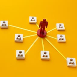 Network diagram showing audience connection