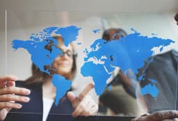Local SEO visualization showing map interface across devices