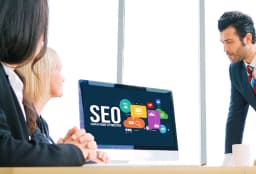 Local SEO visualization showing map interface across devices